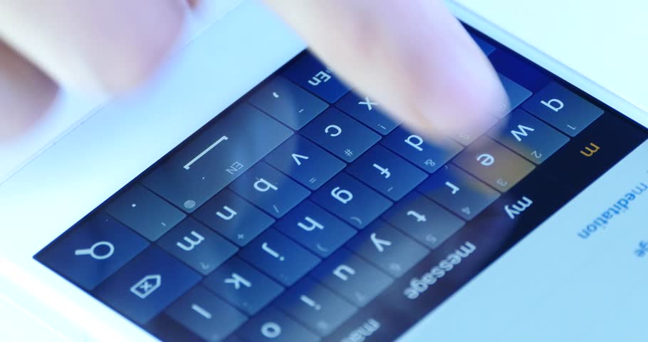 4k Smartphone Typing/texting,Finger Operating Touch Typing Email On