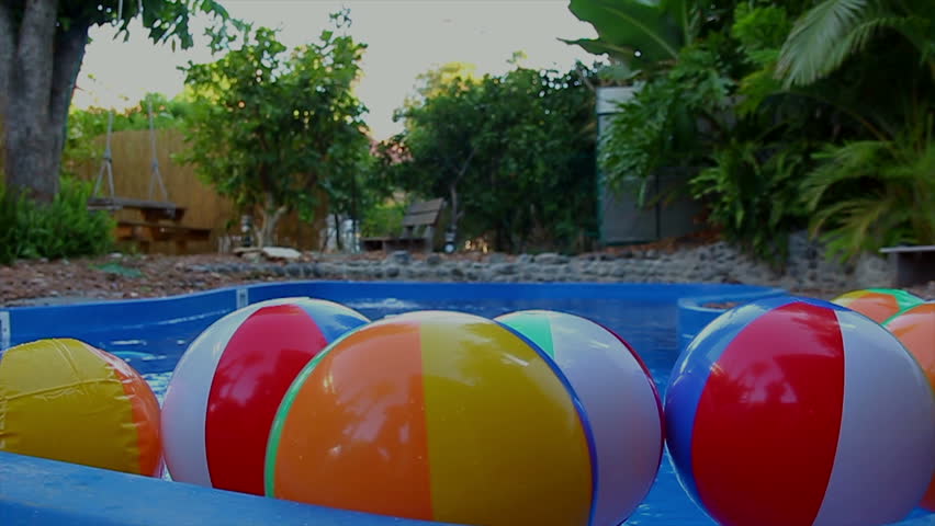 swimming pool with balls