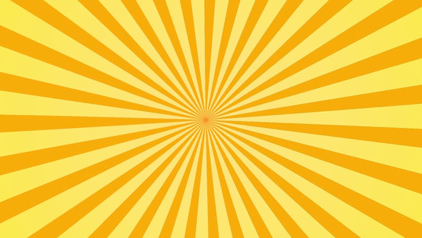 4k Orange And Yellow Cartoon Sun Burst Seamless Loop ...