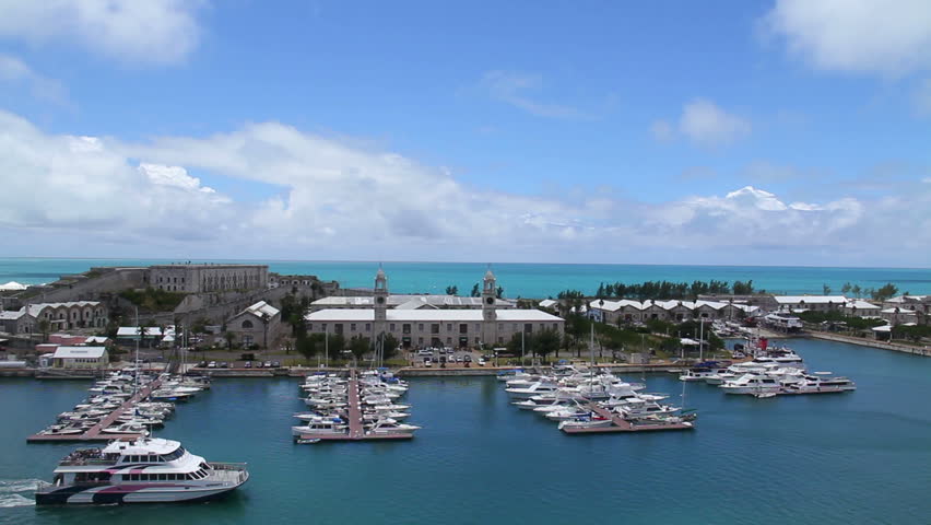 The Port Of King's Wharf On The Island Of Bermuda. Stock Footage Video 