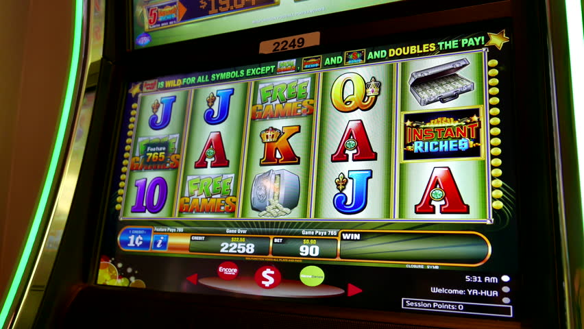 Slot machine stock footage