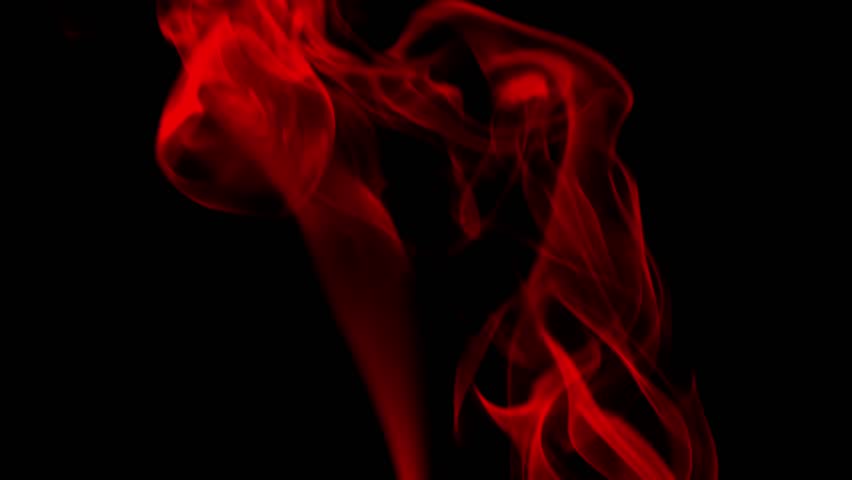 Red Swirling Smoke Against Black Background Stock Footage ...