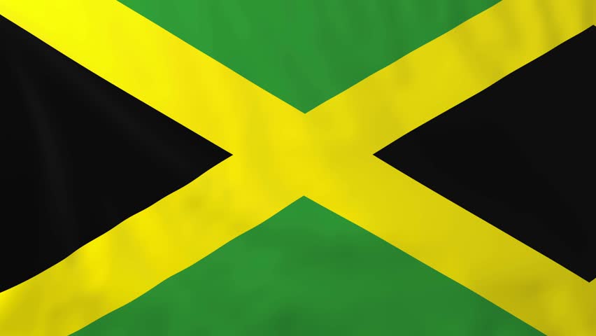 Jamaican Flag - 4k Seamless Loop Animation Of Waving Flag Of Jamaica 