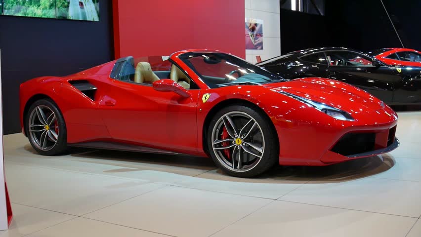 red ferrari convertible