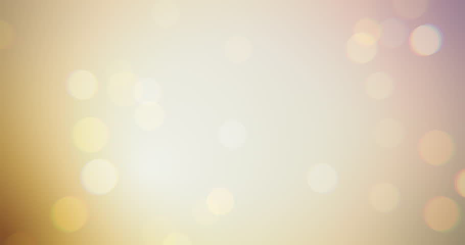Gold Bokeh Lights In Motion In 4 K. High Quality Render Of Gold