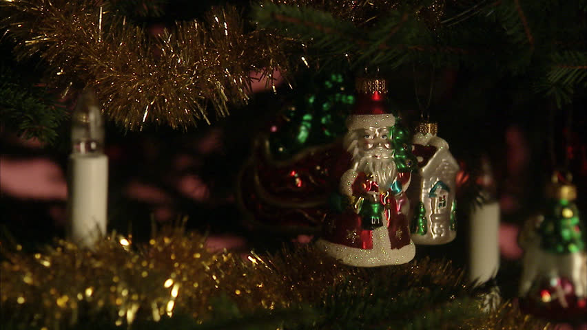 a well decorated christmas tree close up stock footage a well decorated christmas tree close up stock footage
