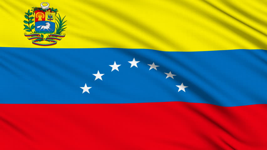 Venezuelan Flag, With Real Structure Of A Fabric Stock Footage Video