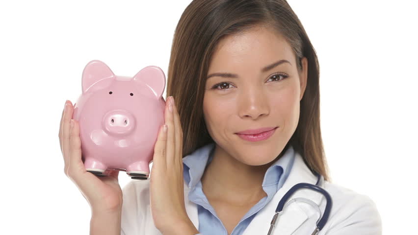 Asian piggy doctor Desk area with hardwired power strip