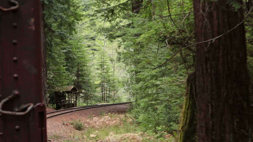 FT BRAGG CALIFORNIA APR 2013: Historic Antique Skunk Train Redwood