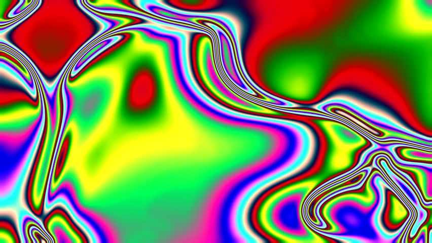 Alien Nightmare. Slow Trippy Flow, Caustics And Psychedelic Colors. Stock Footage Video 4359593 ...