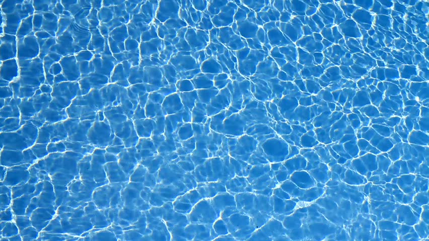 pool water is blue not clear