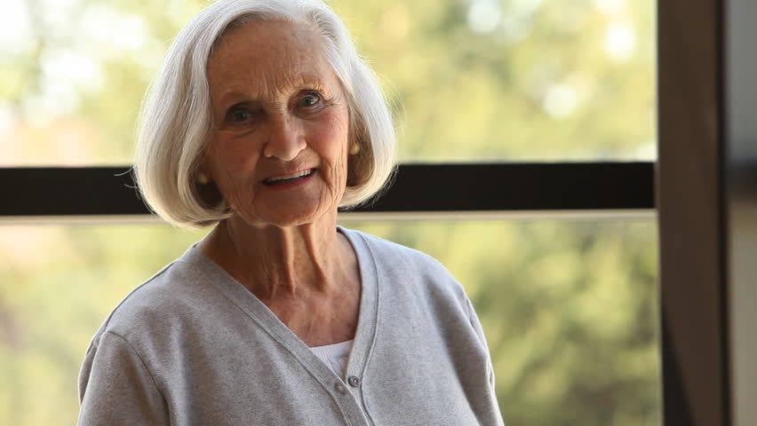 Portrait Of Happy Elderly Woman Stock Footage Video 4662497 Shutterstock