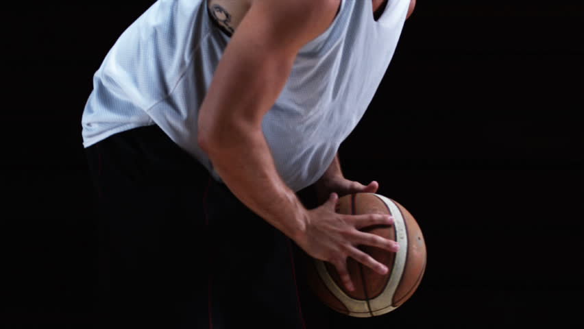 Medium Shot Of A Basketball Player Shooting A Ball Stock Footage Video
