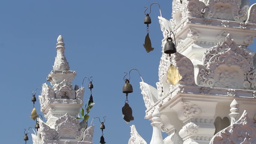 Wind Chime Of Thai Traditional Temple Chiangmai Thailand Stock Wind Chime Of Thai Traditional Temple Chiangmai Thailand Hd Stock Video Clip