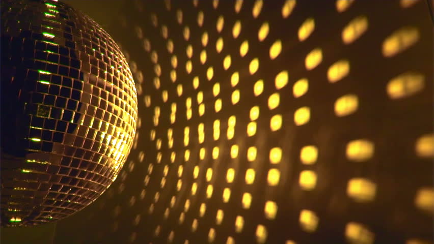 Gold Disco Ball Effect And Reflection On The Wall, Loop-ready, HD 1080i ...