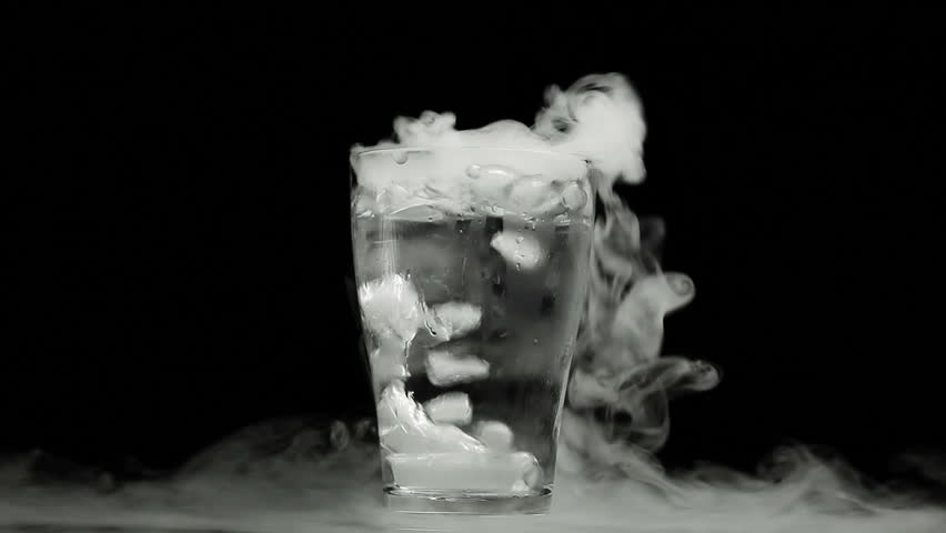 boiling-dry-ice-in-a-water-with-dense-vapor-hd-1080p-stock-footage