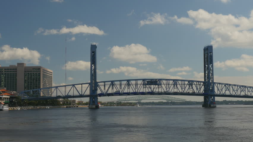 Jacksonville, Fl. Main St Bridge Time-lapse. Stock Footage Video 