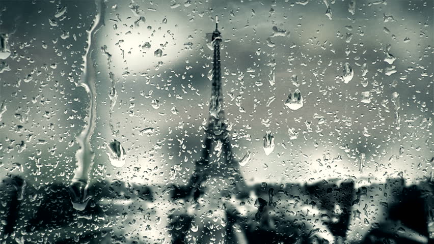 Tour Eiffel Eiffel Tower At Rain Drop Stock Footage Video 8051977