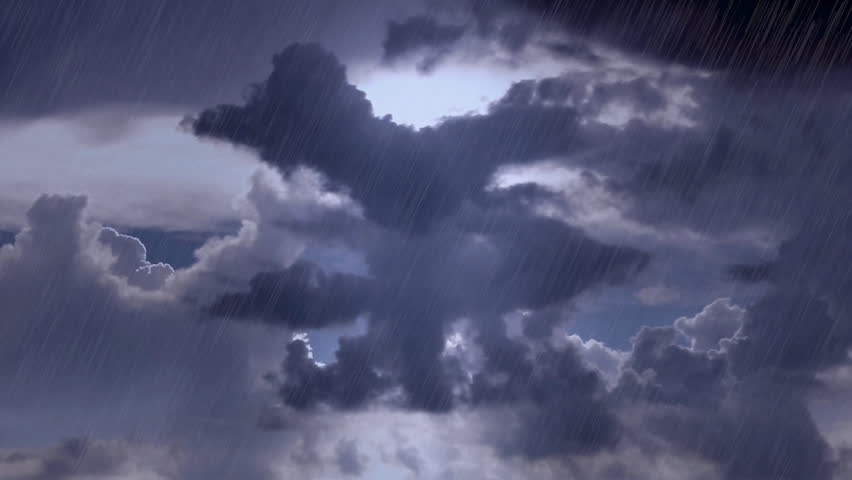 Dark Heavy RAIN falling from sky with dark stormy clouds - HD stock ...