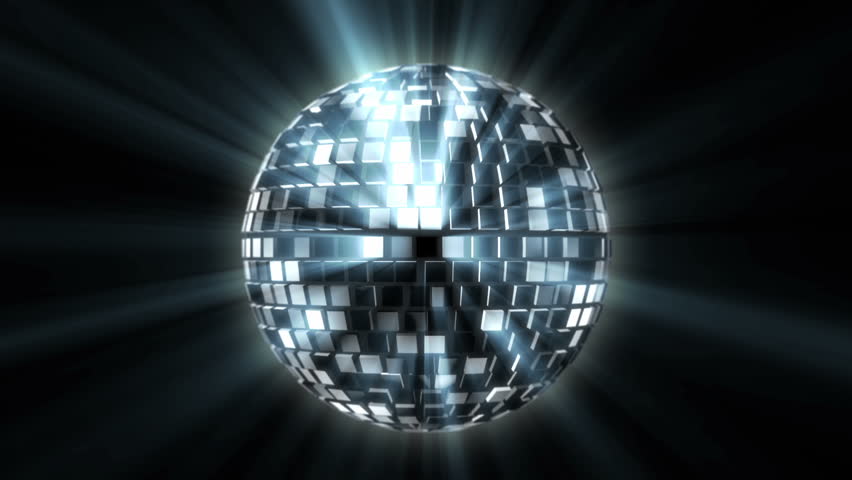 A Colorful Reflective Disco Ball With Glinting Highlights Spinning