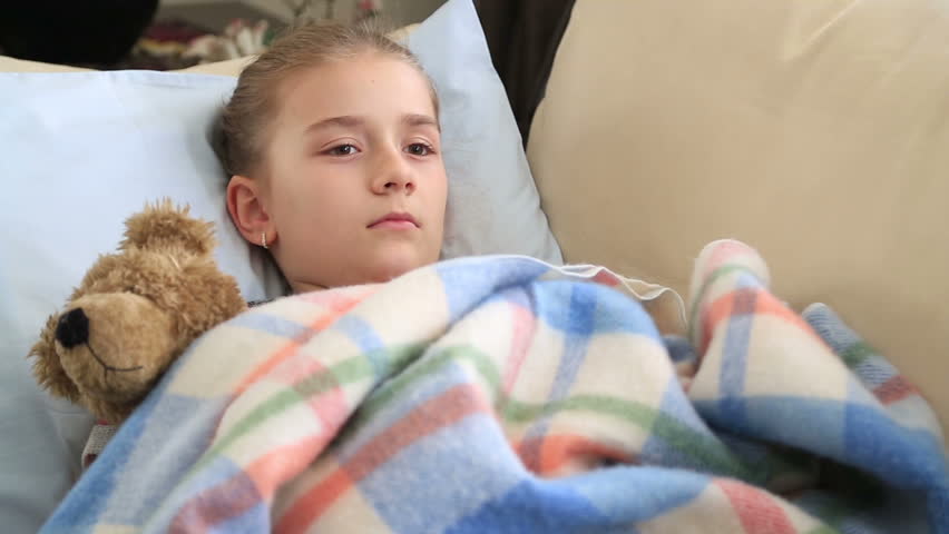 Sick Child Lying In Bed Stock Footage Video 9497702 - Shutterstock