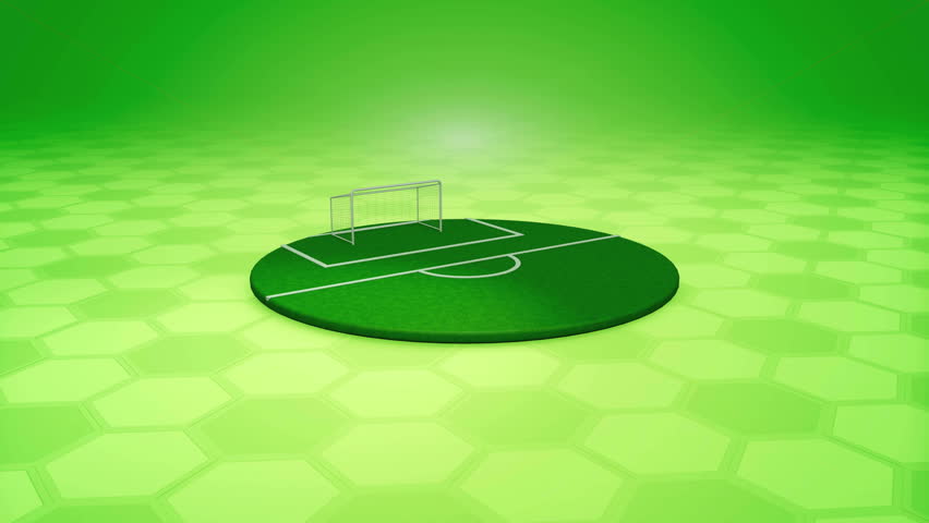 Football / Soccer Field Animation For Your Sport Concept. Stock Footage