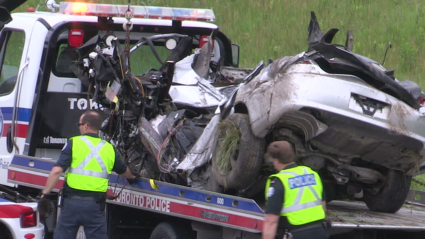 Toronto, Ontario, Canada - June 2015 Fatal Car Accident Scene On ...