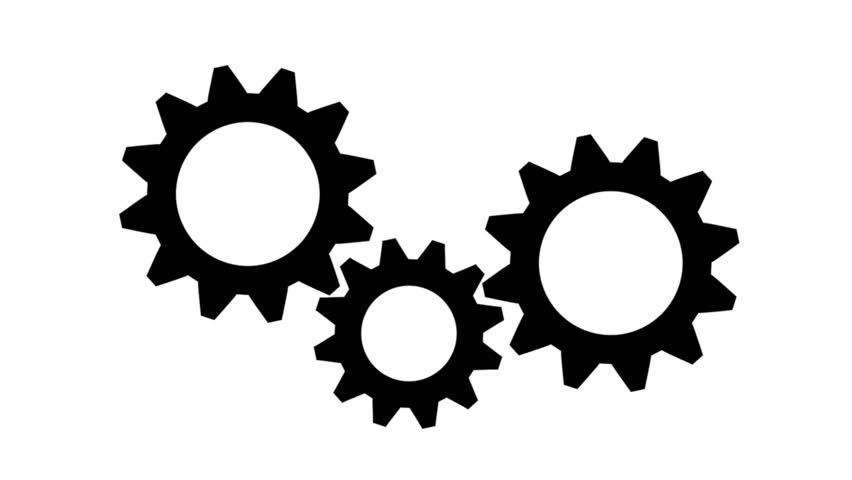 Silhouette Gears On A White Background Stock Footage Video 10879751 ...