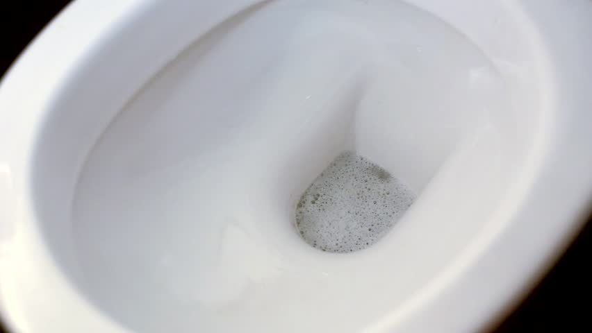 Close-up Shot Of An Empty Toilet Bowl Flushing. Stock Footage Video ...