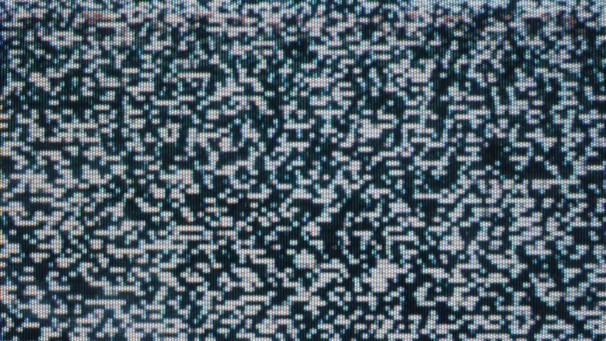 TV Screen With No Signal And White Noise Or Static Snow Noise Stock