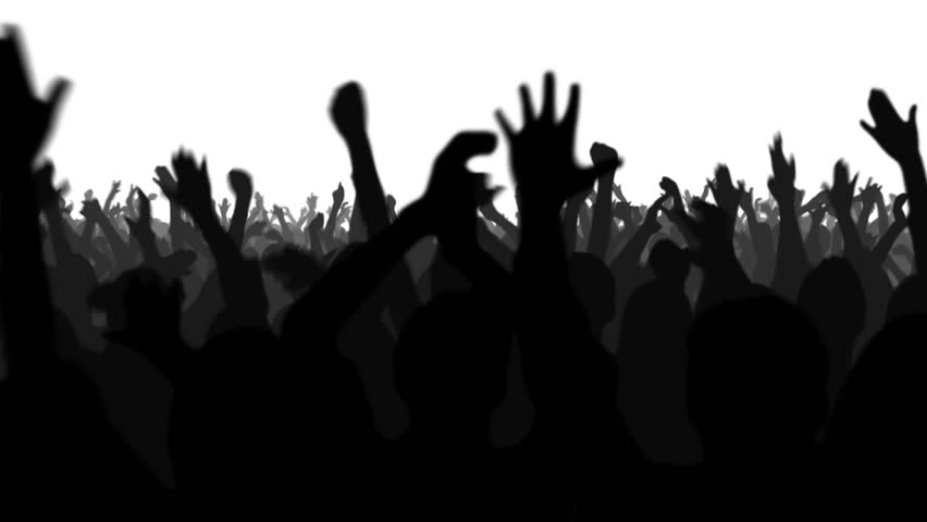 Crowd Silhouette, HD. Can Be Used As Luma Matte Stock Footage Video ...