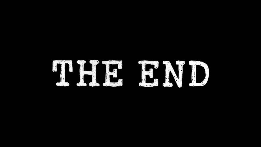 Animation Of A Retro Vintage Old Fashioned End Title As Seen In 1920s ...