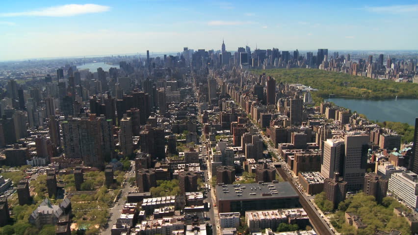 Skyline Aerial View Of The Upper East Side And Central Park, Manhattan ...