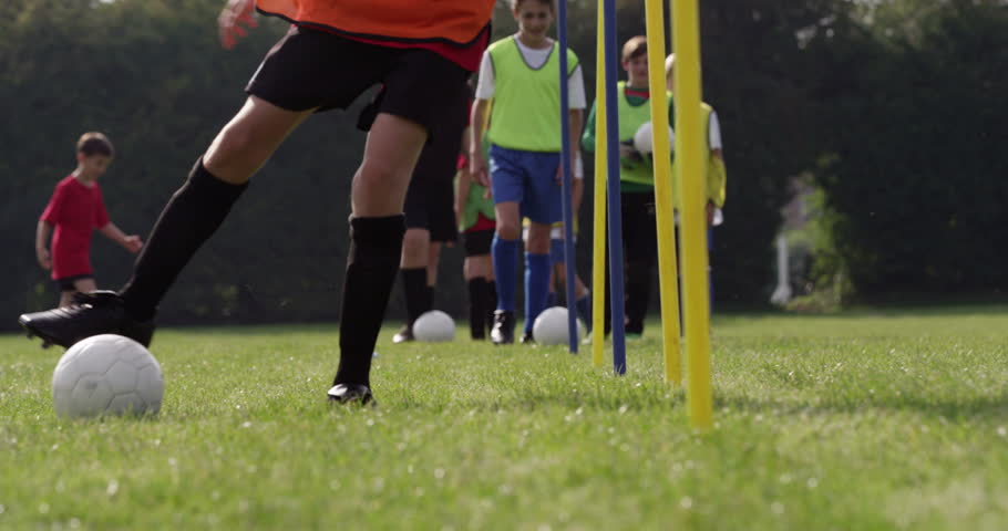 High School Boys Playing Soccer In The Park - 4K Stock Footage Video ...