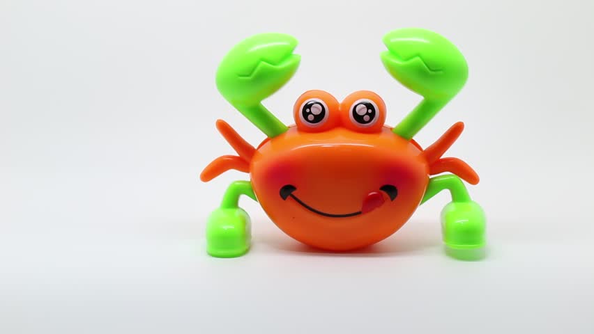 Clockwork Colorful Crab Walking With Smile Face Wind Up Toy Stock ...