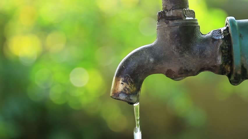 Water Dripping From A Faucet Wasting The Precious Liquid Stock Footage ...