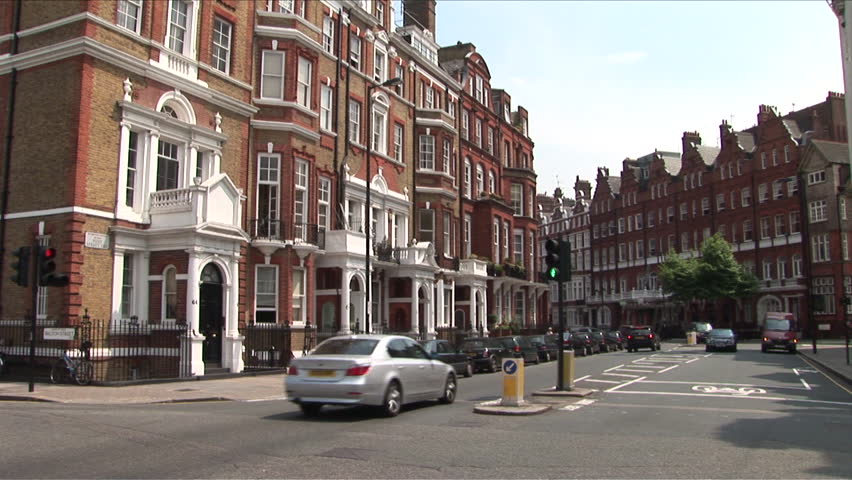 A Lady Walking Down The Sidewalk In London United Kingdom Stock Footage ...