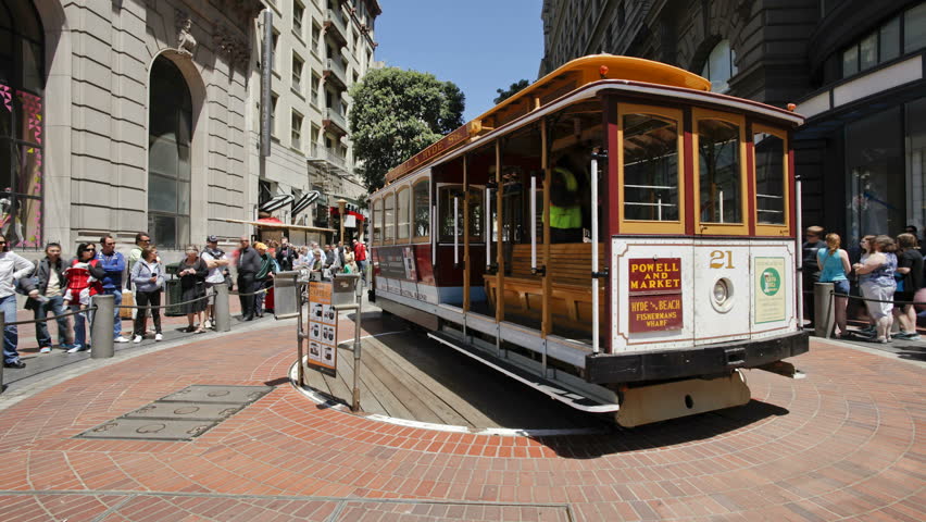 SAN FRANCISCO, CA - CIRCA MAY 2013: The Powell Cable Car Turnaround ...