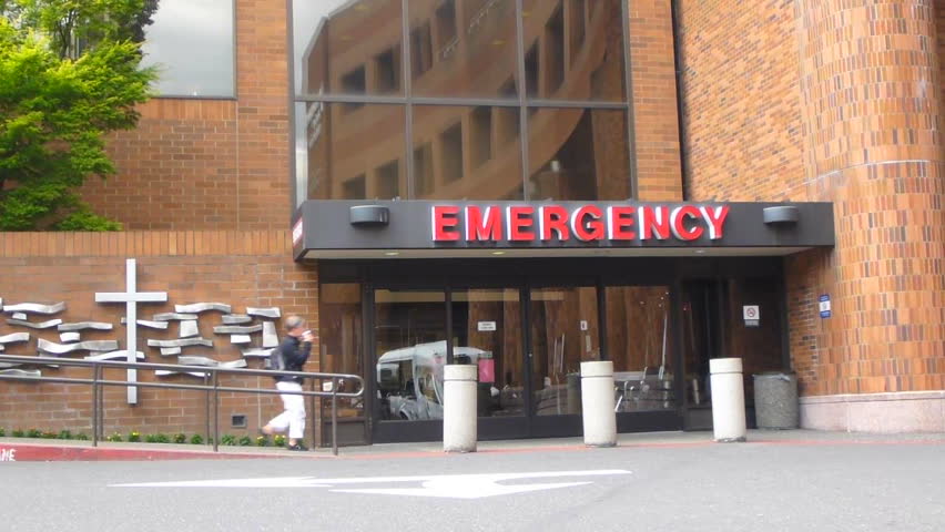 PORTLAND, OREGON - CIRCA 2013: Hospital Entrance With Professional ...