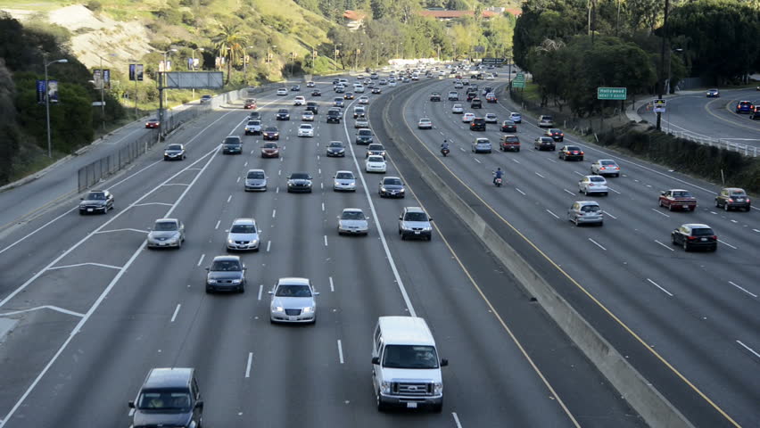 Busy 101 Freeway Traffic In Los Angeles Circa March 2013 Stock Footage ...