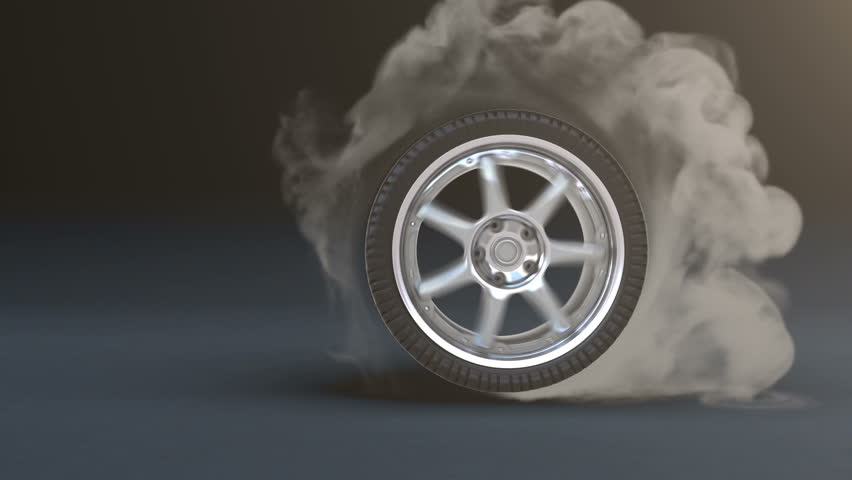 Tire Burnout. Smoke On White Background. Stock Footage Video 3754430 ...