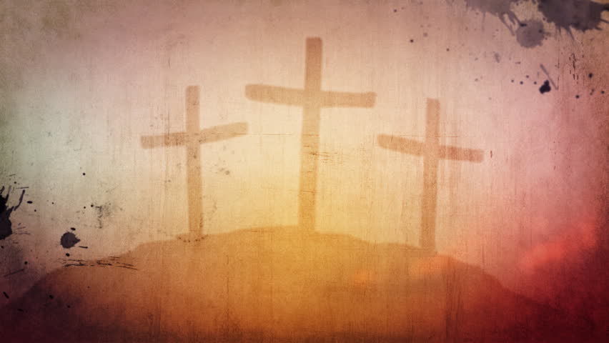 Grunge Style Background Themed On The Crucifixion Of Christ. The Three ...