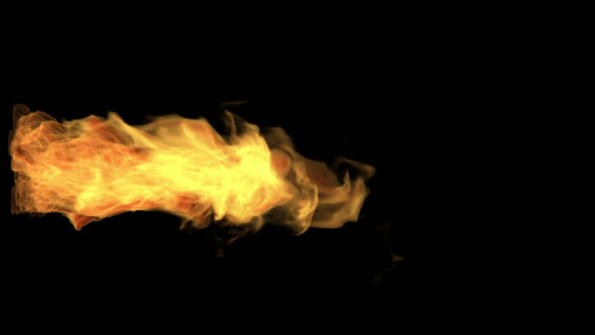 Fire Thrower, Flame Jet Isolated On Black, Alpha Channel, Hd, 1920x1080 ...