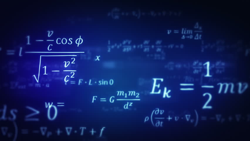 Mathematics Formulas Flying Though
