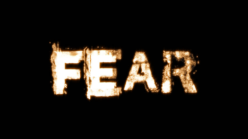 Chaotic Grunge Text FEAR TERROR PANIC On Black Background Stock Footage ...