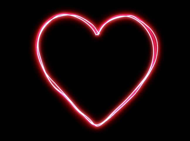 Glowing Neon Breaking Heart Stock Footage Video 3893624 - Shutterstock