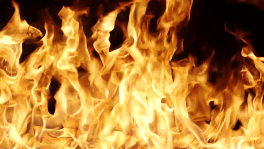 Real Fire Flames Isolated On Black Background Stock Footage Video ...