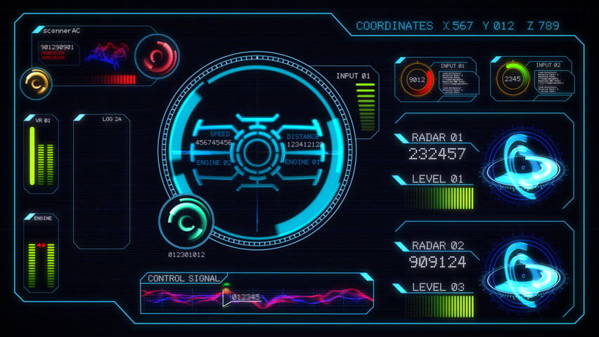 Close Up To Eyeball With Futuristic, Highly Detailed 3d Targeting ...