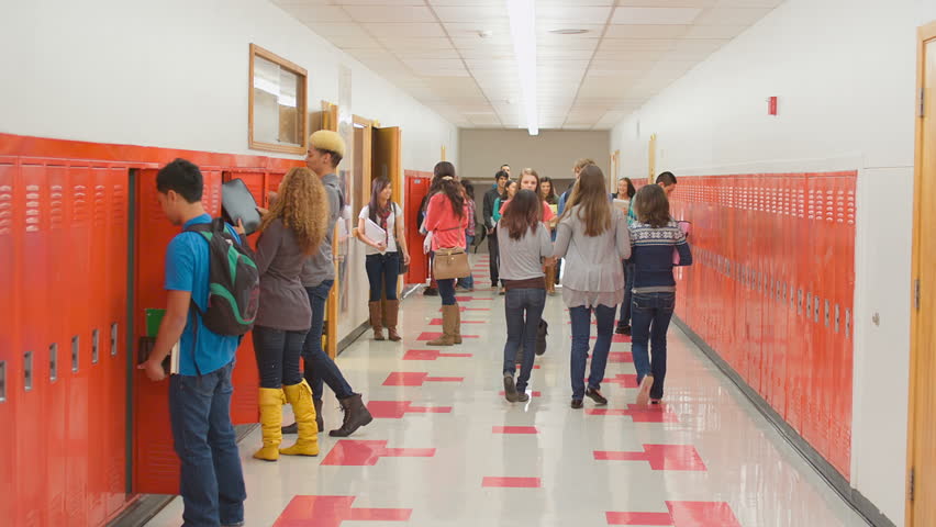 High School Students Walking In Hallway Stock Footage Video 1993465 ...