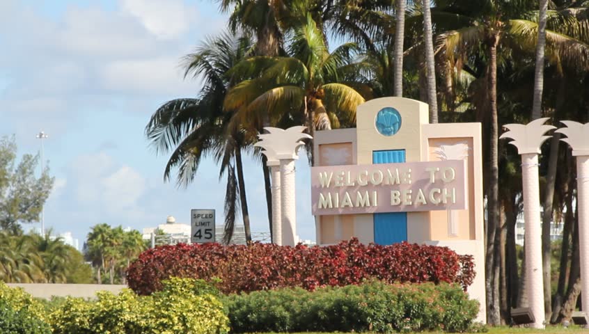 WELCOME TO MIAMI BEACH SIGN Stock Footage Video 4895075 - Shutterstock